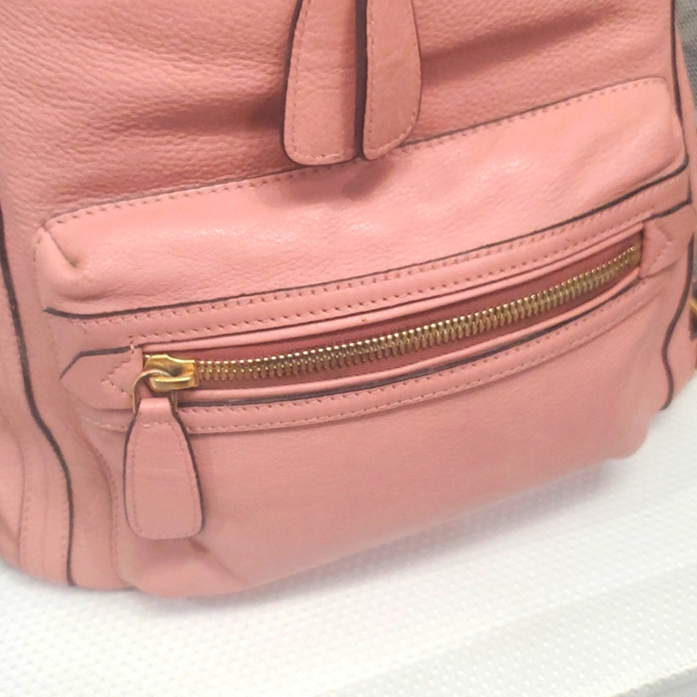 🇮🇹VERY RARE MCM Pink Leather Large Backpack - Picture 3 of 16